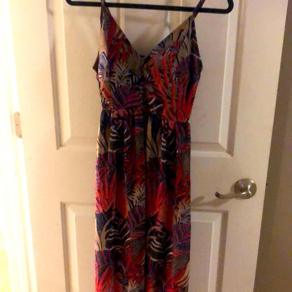 Hawaiian Print Maxi Dress